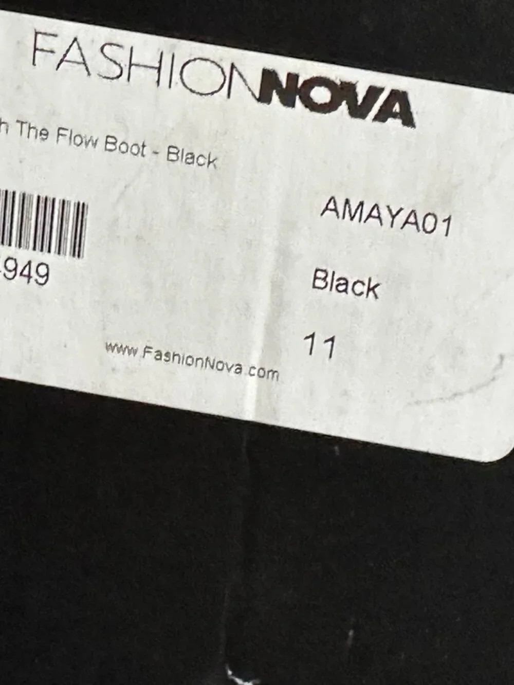 Fashion Nova black faux